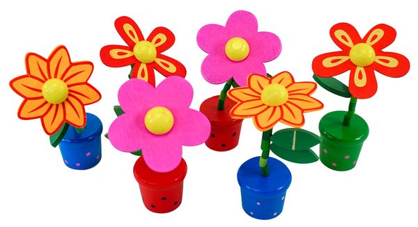 Wackelblume aus Holz, 6 Stück Wackelblume aus Holz, 6 Stück