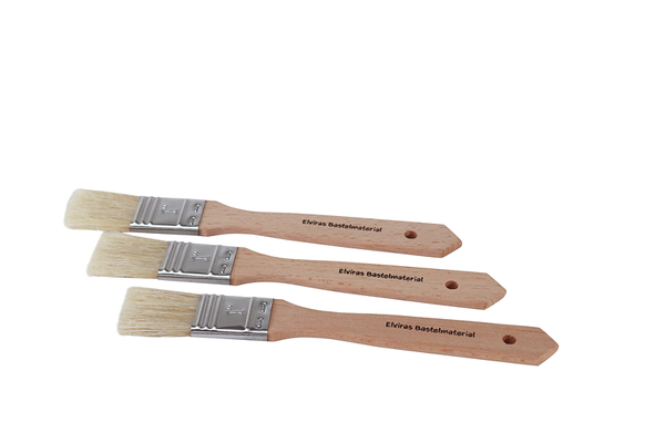 Pinsel, Holzgriff, Flachpinsel, Malpinsel, Kunststoffband?