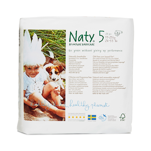 NATY Ökowindeln, Größe 5 (11-25 kg), 22 Stück