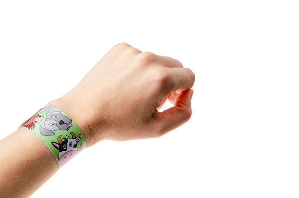 Armband, Wristband, Tiermuster, Kindermotiv, Gummiband