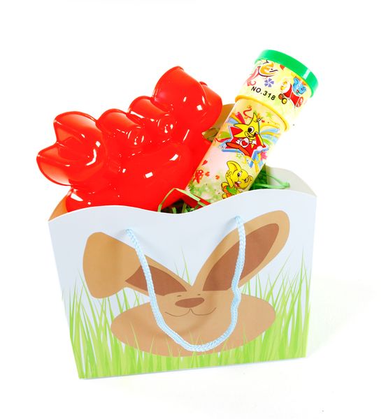 Geschenkkörbchen mit Sandspielform & Kaleidoskop, 6 Sets Geschenkkörbchen mit Sandspielform & Kaleidoskop, 6 Sets