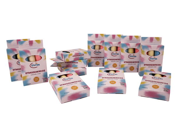 ELVIRAS Straßenkreide, 3er Pack, 12 Stück ELVIRAS Straßenkreide, 3er Pack, 12 Stück