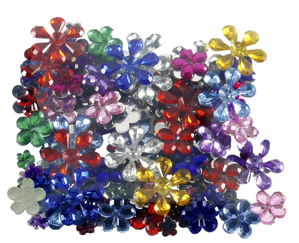 FOLIA Schmucksteine eckig & rund, 800 Stück