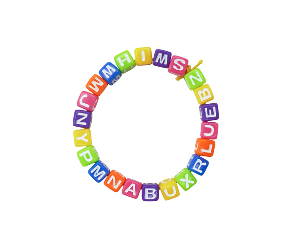 Kunststoffperlen Buchstaben bunt, 300 Stück Kunststoffperlen Buchstaben bunt, 300 Stück