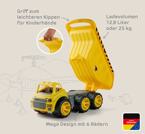 BIG Power-Worker Mega-Truck Kipper, 65 x 31 x 36 cm, ab 2 Jahre