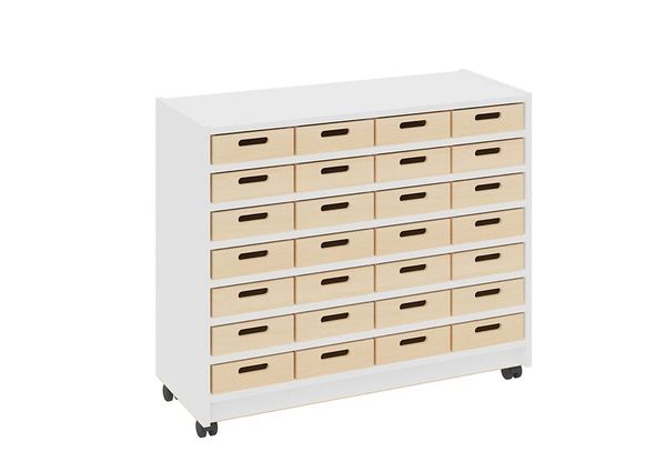 Materialschrank mit kleinen Kästen ohne Sichtfenster, Varianten wählbar