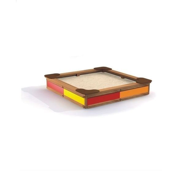 Sandschachbord, Schachfeld, Sandkasten, Holzrahmen, Farbige Seiten