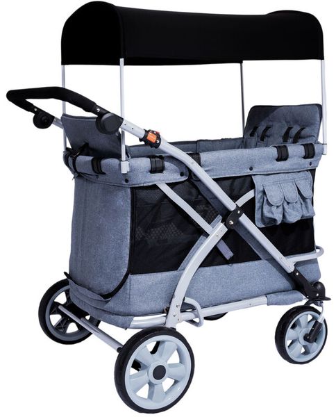 Kinderwagen, Kofferraum, Sportsitz, Schwarz, Grau