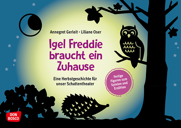 Kinderbuch, Höhle, Nacht, Eule, Igel
