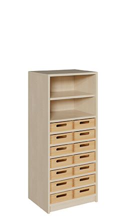 Kunststoffschubladenkasten, Schubladenkommode, Aufbewahrungskasten, 7-Schubladen, Holzoptik