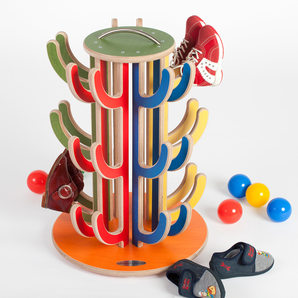 Kuckucksspiel, Holzspielzeug, Sortiergerät, Schuhe, Bälle