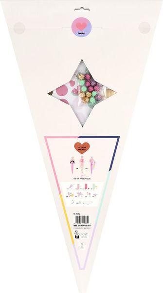 FOLIA Schultüten-Bastelset "Einhorn/Meerjungfrau/Künstlerin“, irisierend pink, 68 cm, 1 Set