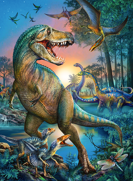 dinosaur, t-rex, jurassic, prehistoric, fighting scene
