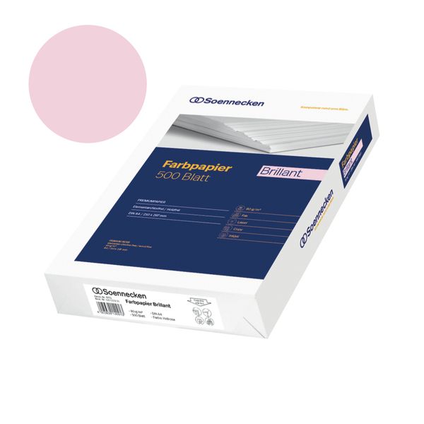 buntes Kopierpapier DIN A4, rosa, 80 g, 500 Blatt buntes Kopierpapier DIN A4, rosa, 80 g, 500 Blatt