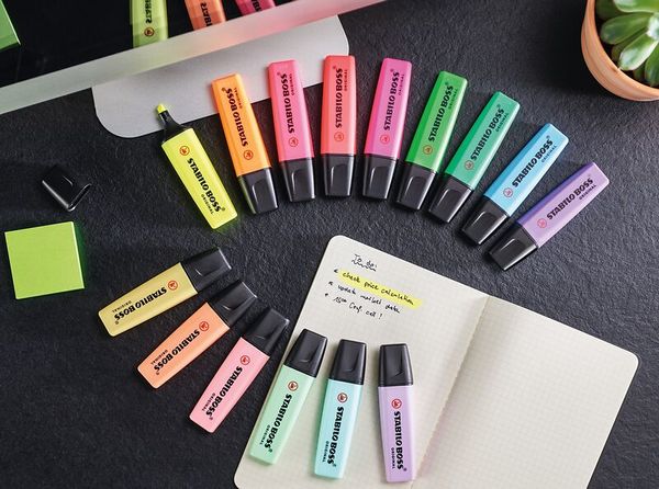 STABILO Textmarker, 2-5 mm Breite, 4 Farben STABILO Textmarker, 2-5 mm Breite, 4 Farben