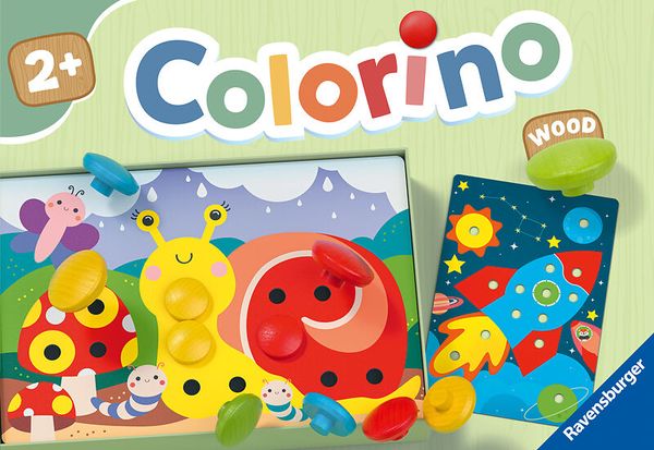 Holzspielzeug, Colorino, Kinderspiel, Puzzleset, Bunte Steine