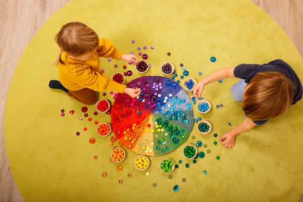 BAUSPIEL Filzregenbogenkreis Midi 52 cm