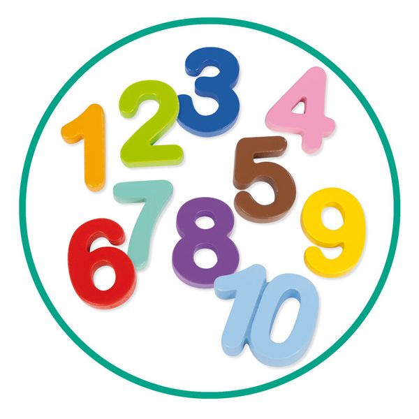 GOULA Häuserzeile Puzzle, Zahlen von 1-10, 19 Teile, ab 3 Jahre