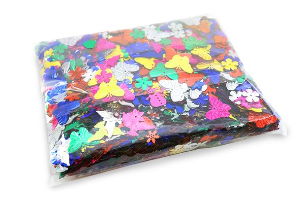 Kunststofffolie, Blumenförmige Blumen, Konfetti-Blumen, Pailletten-Schmuck, Dekoration