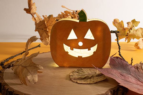 Halloween, Kürbis, Jack-o'-lantern, Lichter, Herbstdeko