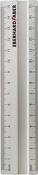 Aluminiumlineal, 15 cm