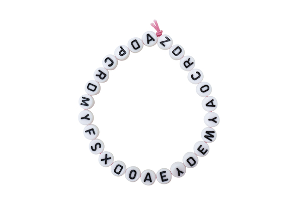 Kunststoffperlen Buchstaben weiss, 500 Stück Kunststoffperlen Buchstaben weiss, 500 Stück