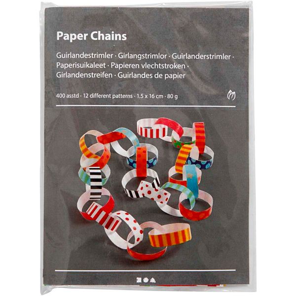 Papierstreifen für Papierketten, 400 Stück