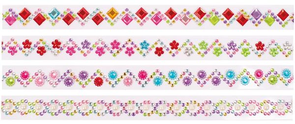 Kristallsteine auf Rolle, selbstklebend 4 x 50 cm Kristallsteine auf Rolle, selbstklebend 4 x 50 cm