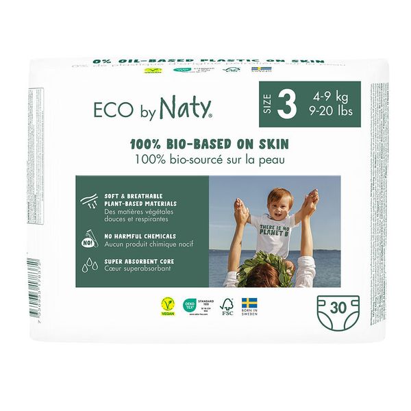 NATY Ökowindeln, Größe 3 (4-9 kg), 30 Stück