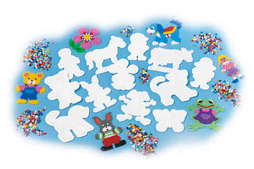 HAMA Stiftplatten-Set Fantasie, für Midi Bügelperlen, 12-teilig