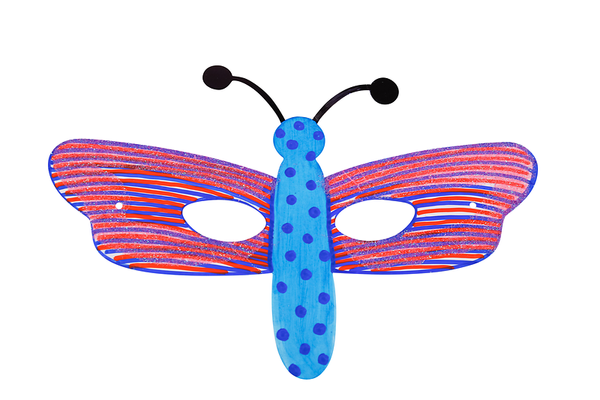 Insekten-Masken, weiß, 16 Stück