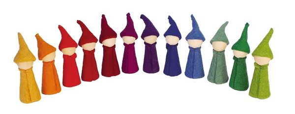 BAUSPIEL Regenbogenzwerge, 12 Stück BAUSPIEL Regenbogenzwerge, 12 Stück