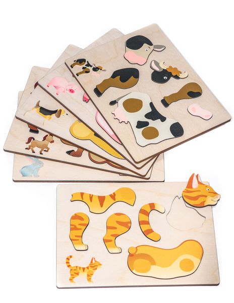 Magnetpuzzle Bauernhoftiere, 6 Puzzle, ab 3 Jahre Magnetpuzzle Bauernhoftiere, 6 Puzzle, ab 3 Jahre