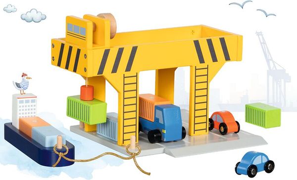 Kranbahn, Containerkran, Spielzeugkran, Schlepper, Ladebrücke
