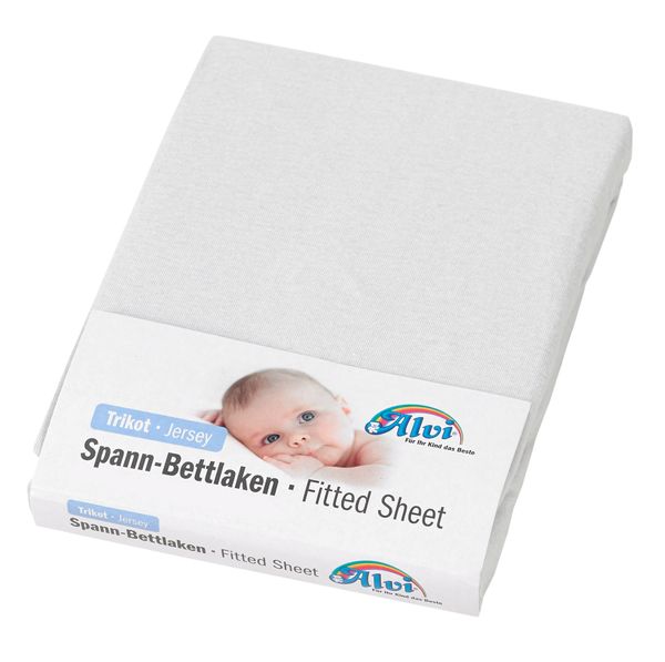 ALVI Spannbetttuch, Jersey, silber, 70 x 140 cm ALVI Spannbetttuch, Jersey, silber, 70 x 140 cm