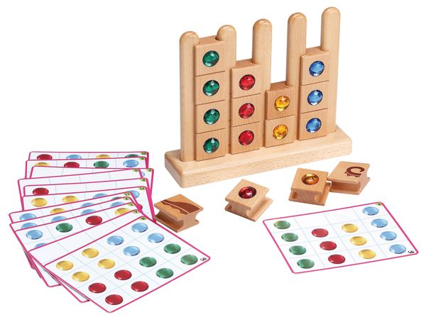 Holzspielzeug, Laufspiel, Spielsteine, Mikado-ähnlich, Gruppenspiel