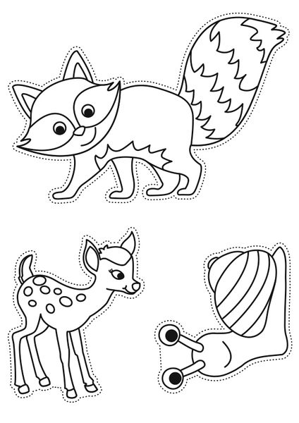 Tierkarten, Tierzeug, Fuchs, Reh, Schildkröte, Eichhörnchen, Kugel, Struktur
