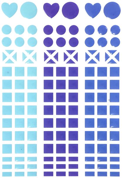 Mosaik-Sticker, Hellblau/Dunkelblau/Königsblau Mosaik-Sticker, Hellblau/Dunkelblau/Königsblau