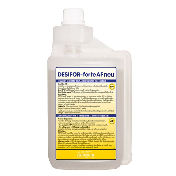 DR. SCHNELL Desifor-Forte AF, Flächendesinfektion, VAH/DVG gelistet, 1 l DR. SCHNELL Desifor-Forte AF, Flächendesinfektion, VAH/DVG gelistet, 1 l