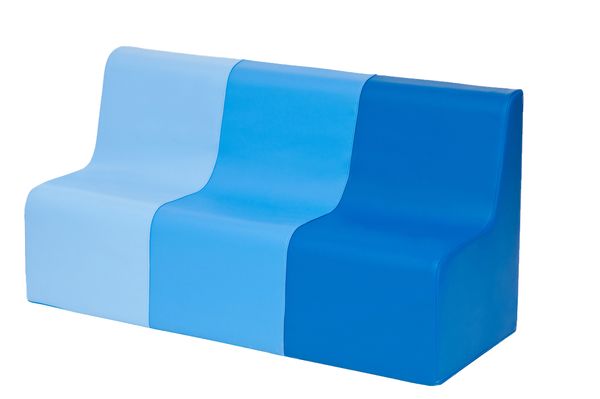 Sitzbank, Sofa, Kunstleder, Blau, Sitzmöbel