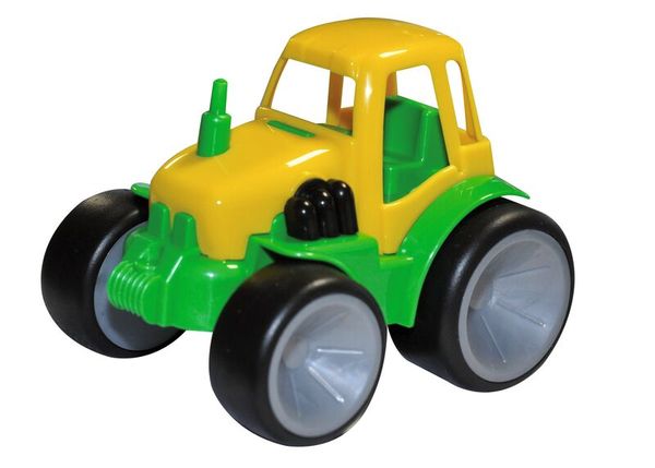 Kinderspielzeug, Traktor, Gummi/Plastik, Gelb, Grün