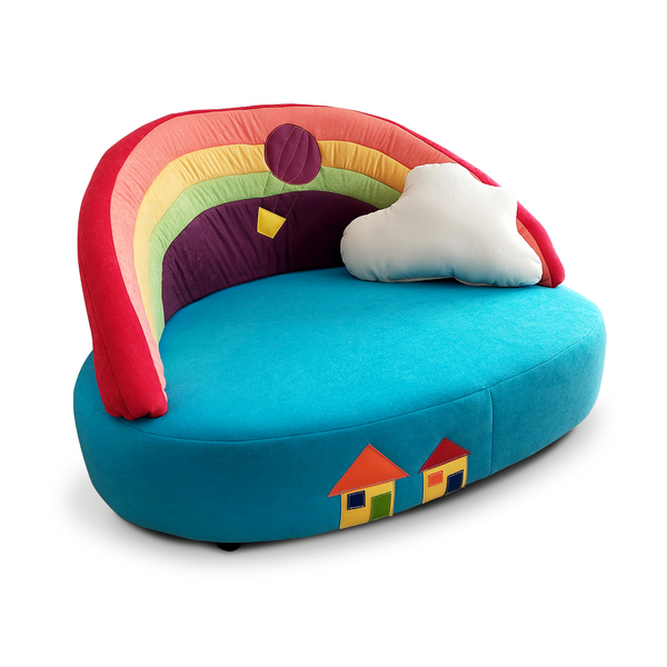 Kinderkorb, Sessel, Popsitz, Sessel mit Regenbogen, Wohnzimmerstuhl