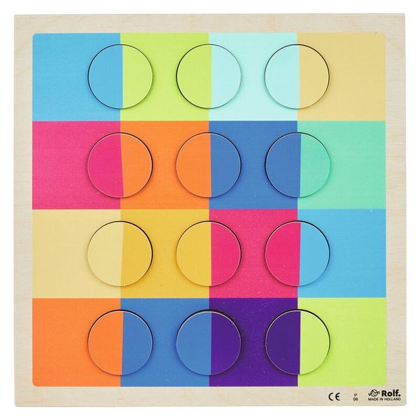 pegboard, farbblöcke, kreise, spielbrett, holzrahmen