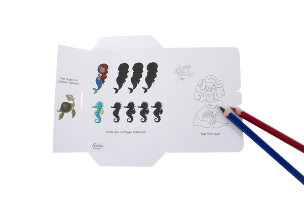 ELVIRAS Kindertattoos zum Aufkleben, 100 Stück, ab 3 Jahre, Motive wählbar
