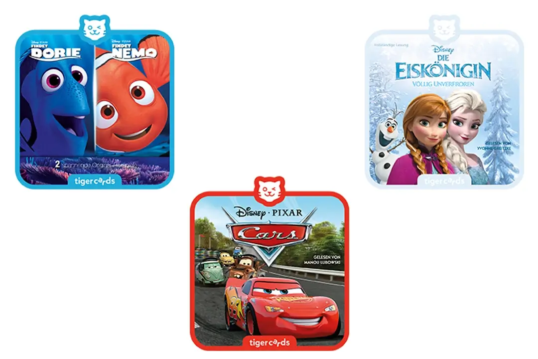 Kinderspiele von Tigerbox: Nemo, Cars und Eiskönigin