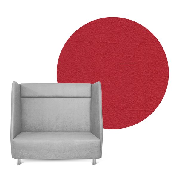 Akustiksofa High Back, SH 43 cm - Bezugfarbe und Stoff wählbar