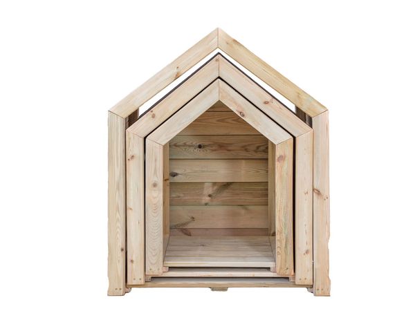 BETZOLD Outdoor Spielhäuschen aus Holz, 3-teilig