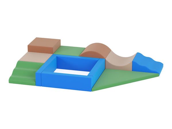 KITAEINKAUF Bewegungsparcours mit Bällebad, Kunstleder, 9-teiliges Set KITAEINKAUF Bewegungsparcours mit Bällebad, Kunstleder, 9-teiliges Set