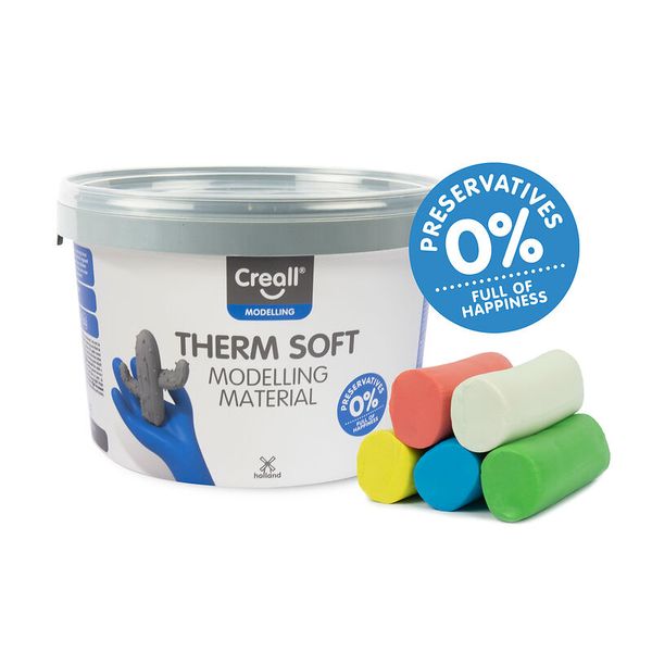 CREALL Therm soft Modelliermasse, 5-farbig sortiert, 6000g