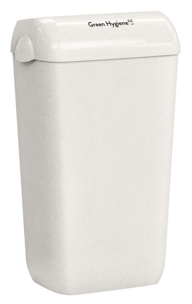 dustbin, trash bin, lidded, white, plastic